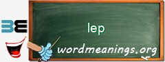 WordMeaning blackboard for lep